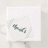 エメラルド及び金ゴールドアールデコ結婚式の引き出物ラベル フェイバータグ (インサイチュ)