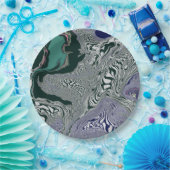 エメラルド大理石の流れ ペーパープレート (パーティー)