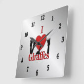 エメラルド威厳のあるフクロウのローマ数字 スクエア壁時計 (傾斜)