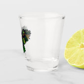 エメラルド威厳のあるフクロウ ショットグラス (右)