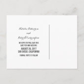 エメラルド宝石トーン日付ポストカードの保存 案内ポストカード (裏面)