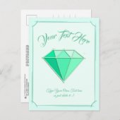 エメラルド宝石。ジュエリー。55周年結婚記念日 ポストカード (正面/裏面)