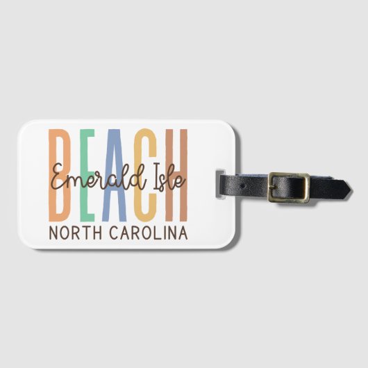 エメラルド島ビーチノースカロライナ（サンズ） ラゲッジタグ (正面横)