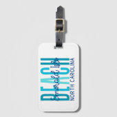 エメラルド島ビーチノースカロライナ(海) ラゲッジタグ (正面縦)
