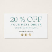 エメラルド感謝していグリーンリーザ割引カード (裏面)