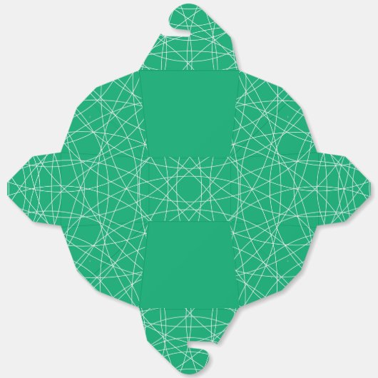 エメラルド抽象芸術ラインアートフェイスボックス – カスタマイズ可能 フェイバーボックス (見開き)