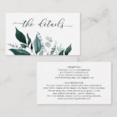 エメラルド植物林結婚地詳細 エンクロージャーカード (正面/裏面)