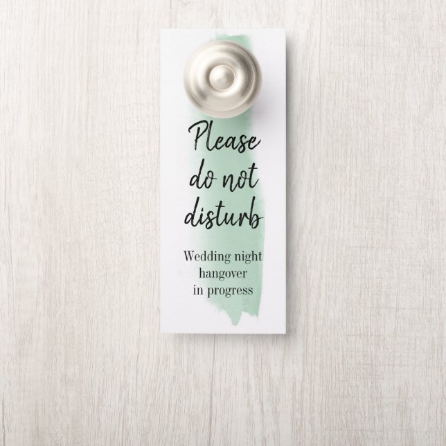 エメラルド水のカラーブラシのストロークが邪魔にならない ドアノブサイン (ノブ)