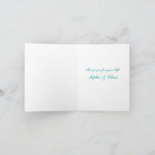 エメラルド水ビーチは感謝していしています サンキューカード (内部)