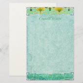 エメラルド水-アールヌーボーの文房具 便箋 (正面/裏面)