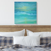 エメラルド波 キャンバスプリント (インサイチュ (寝室))