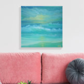 エメラルド波 キャンバスプリント (インサイチュ (リビング))