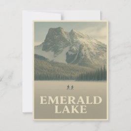エメラルド湖はがき – Winter Canadian Rockies ポストカード