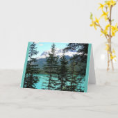 エメラルド湖（カナダ） カード (黄色い花)