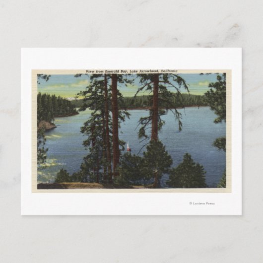 エメラルド湾から表示 ポストカード (正面)