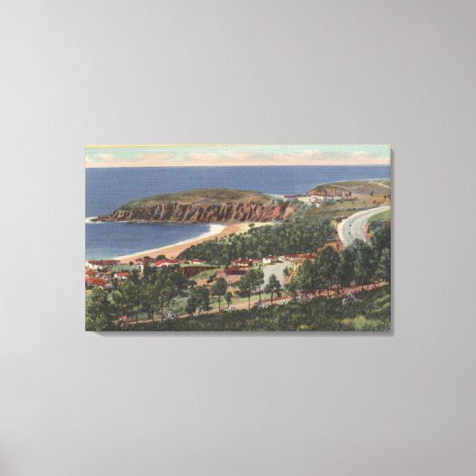 エメラルド湾上空 キャンバスプリント (正面)