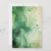 エメラルド素朴グリーンティアラキンセアニラバラアーチ 招待状 (裏面)