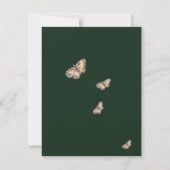 エメラルド素朴グリーン秋ワイルドフラワー結婚ズ サンキューカード (裏面)