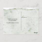 エメラルド素朴ジュエリートーンの風景の日付を保存 ポストカード (裏面)