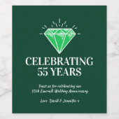 エメラルド結婚のアニバーサリーグリーンの人気ワインラベル ワインラベル (シングルラベル)