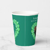 エメラルド結婚のアニバーサリーグリーンパーティー紙カップ 紙コップ (右)