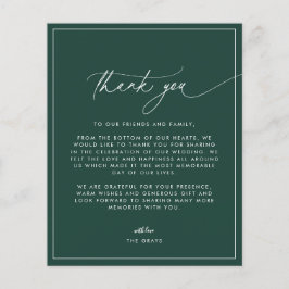 エメラルド結婚の写真サンキューカード