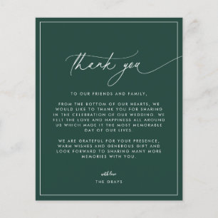 エメラルド結婚の写真サンキューカード