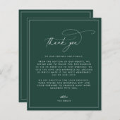 エメラルド結婚の写真サンキューカード (正面/裏面)