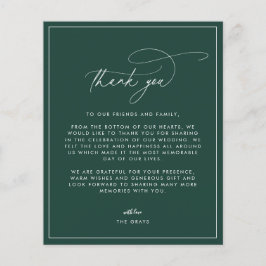 エメラルド結婚の写真サンキューカード