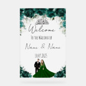 エメラルド結婚アクリル徴候 アクリルサイン (正面)