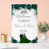 エメラルド結婚アクリル徴候 アクリルサイン (ウェディング)