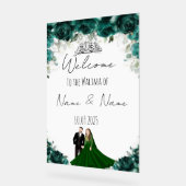 エメラルド結婚アクリル徴候 アクリルサイン (傾斜)