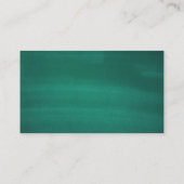 エメラルド結婚クラシックの。モダンエレガント プレイスカード (裏面)