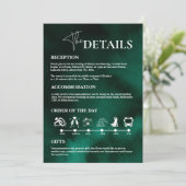 エメラルド結婚グリーンのイベント 招待状 (スタンド正面)