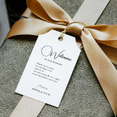 エメラルド結婚グリーンのウェルカムギフトラベル ギフトタグ