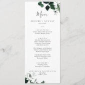 エメラルド結婚グリーンのディナーメニュー メニュー (正面)