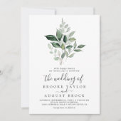 エメラルド結婚グリーンリー 招待状 (正面)