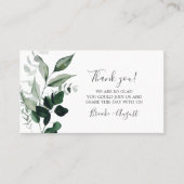 エメラルド結婚グリーン写真のQRコードカード 名刺 (正面)