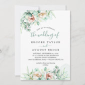 エメラルド結婚グリーン招待状 招待状 (正面)