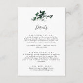 エメラルド結婚グリーン詳細エンクロージャカード エンクロージャーカード (正面)