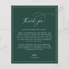 エメラルド結婚サンキューカード チラシ