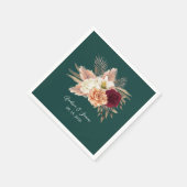 エメラルド結婚フローラのナプキン スタンダードカクテルナプキン (角)