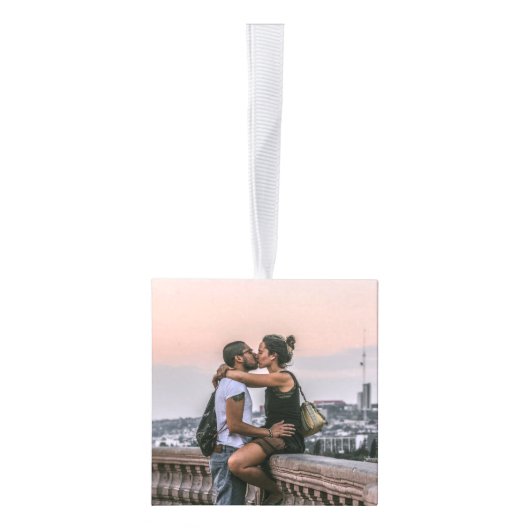 エメラルド結婚20周年記念写真カスタムキューブ キューブオーナメント (右)