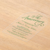 エメラルド結婚20周年記念 アクリル招待状 (レイダウン)