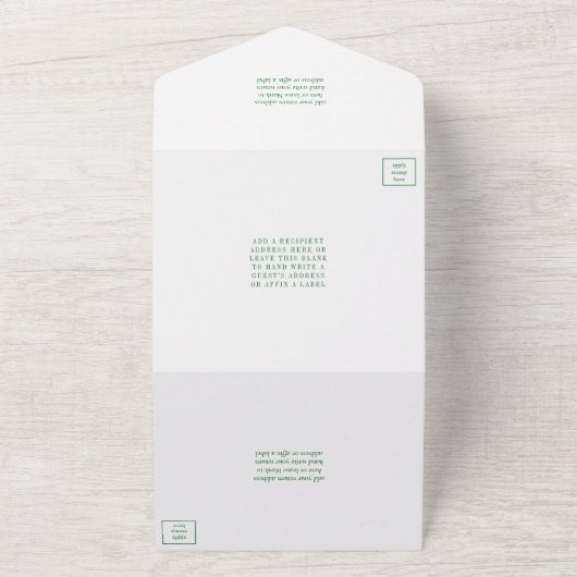 エメラルド結婚20周年記念 オールインワン招待状 (外側)