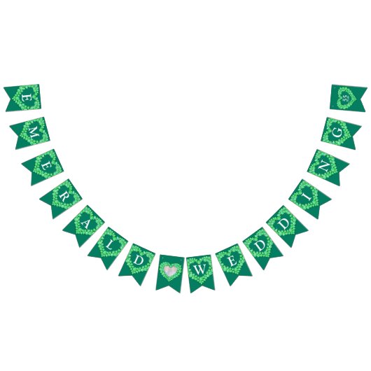 エメラルド結婚55周年記念のカスタム写真 バンティングフラッグ (全)