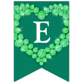 エメラルド結婚55周年記念のカスタム写真 バンティングフラッグ (第1の旗)