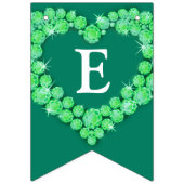 エメラルド結婚55周年記念のカスタム写真 バンティングフラッグ (第3の旗)