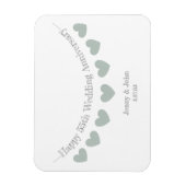 エメラルド結婚55周年記念バント マグネット (縦)