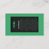 エメラルド結晶意味ジュエリー表示宝石 名刺 (正面)